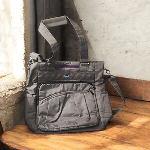 Lug Charcoal Quilted Tote Bag